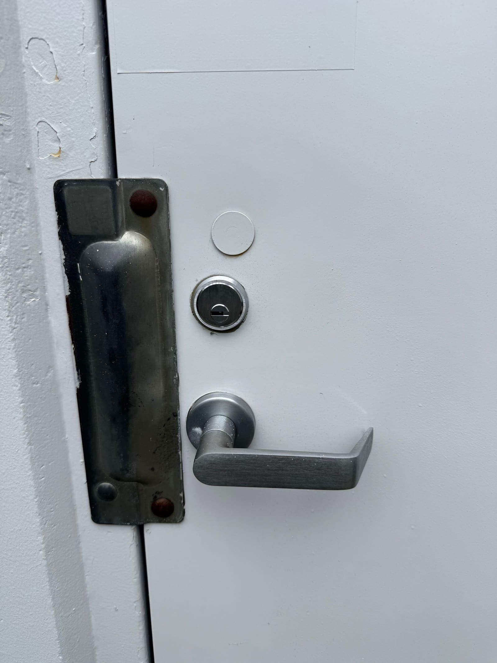 Commercial door mortise lever — commercial locksmith job by OH Lock and Key Solutions, Orange County (BSIS #8663)