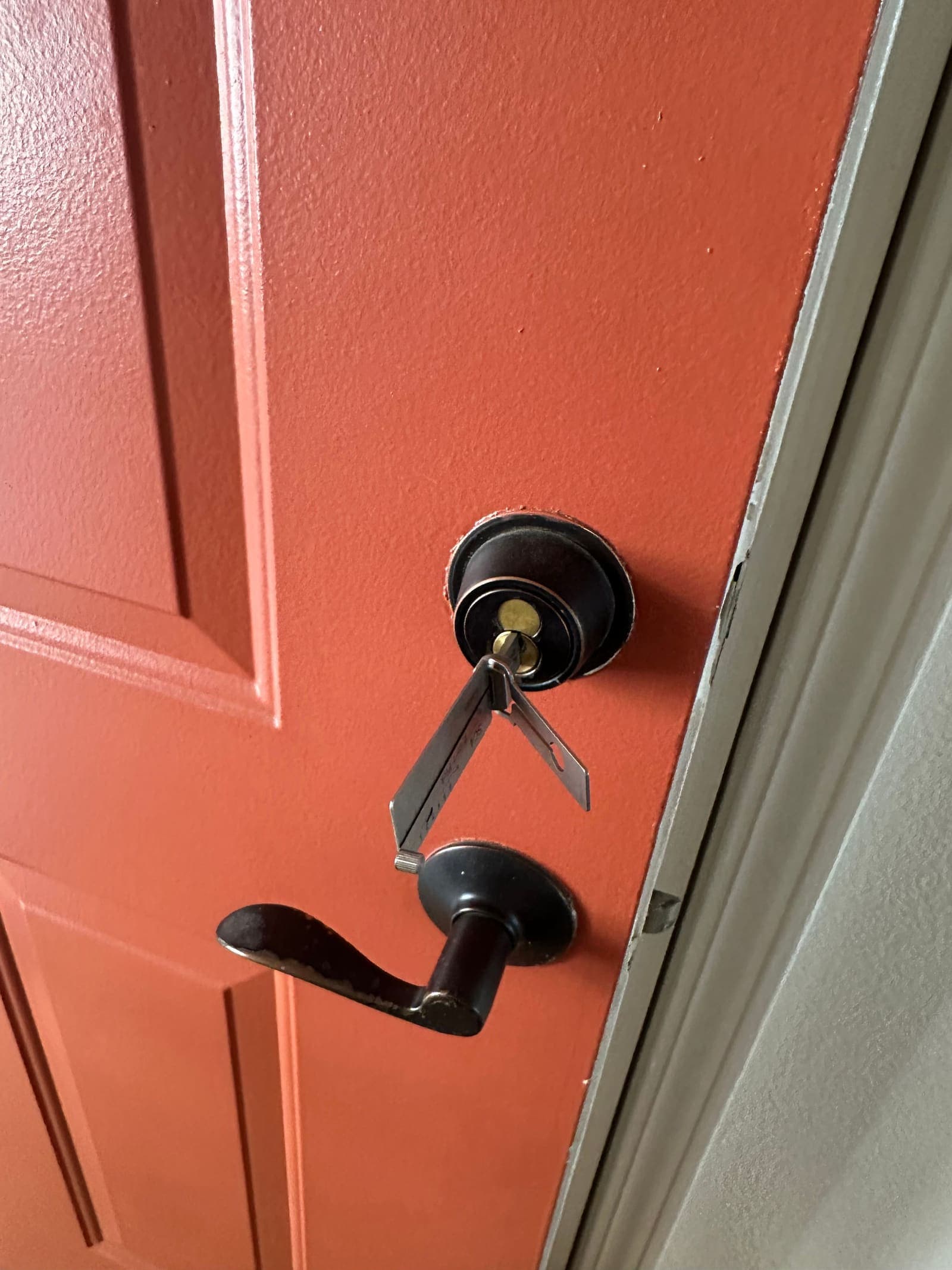 Residential lockout picking service — residential locksmith job by OH Lock and Key Solutions, Orange County (BSIS #8663)