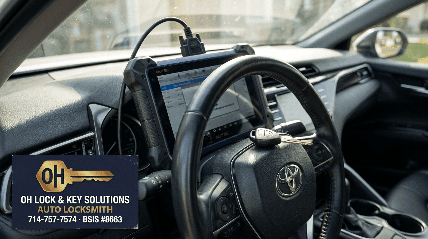 Auto Locksmith by OH Lock and Key Solutions — Orange County, CA (BSIS #8663).