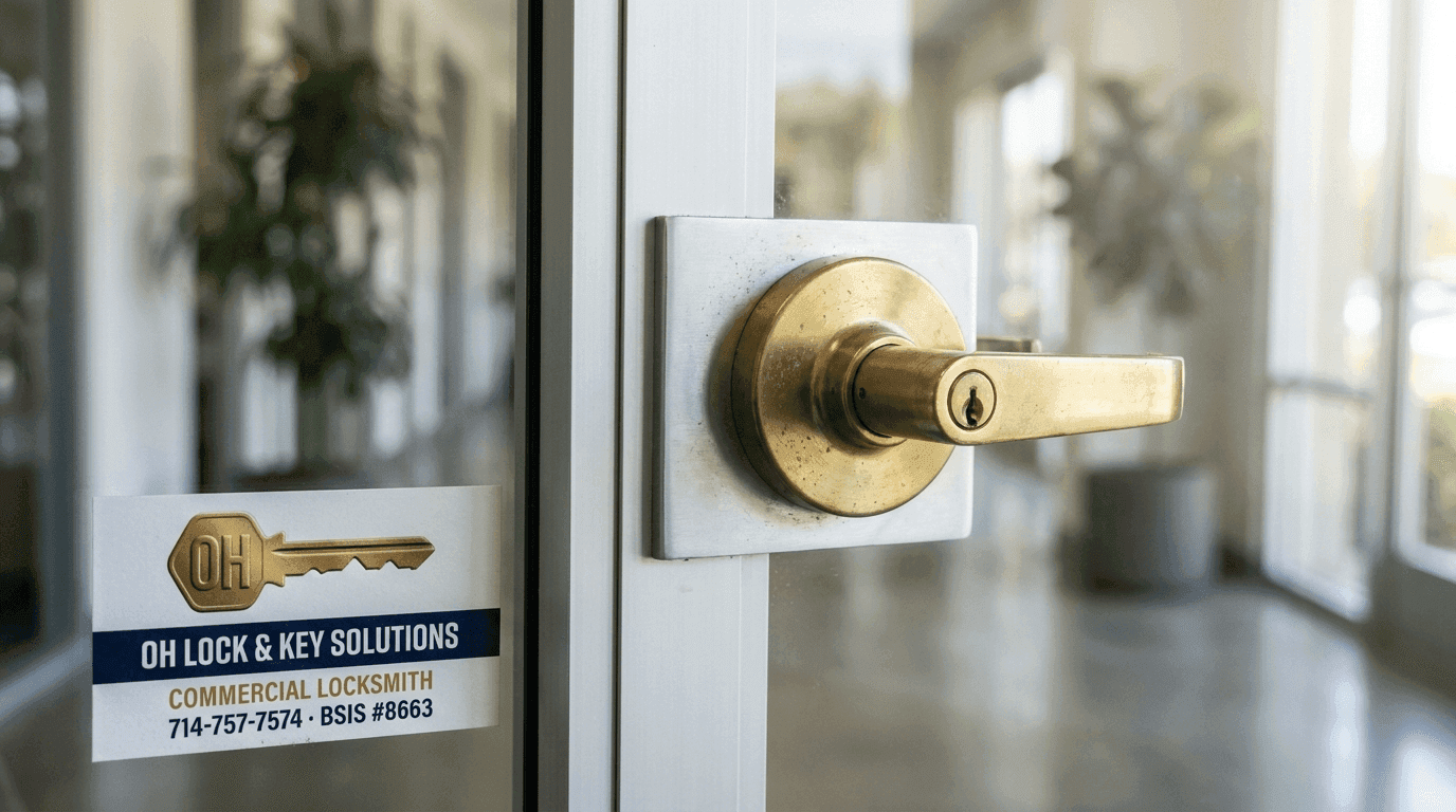 Commercial Locksmith by OH Lock and Key Solutions — Orange County, CA (BSIS #8663).