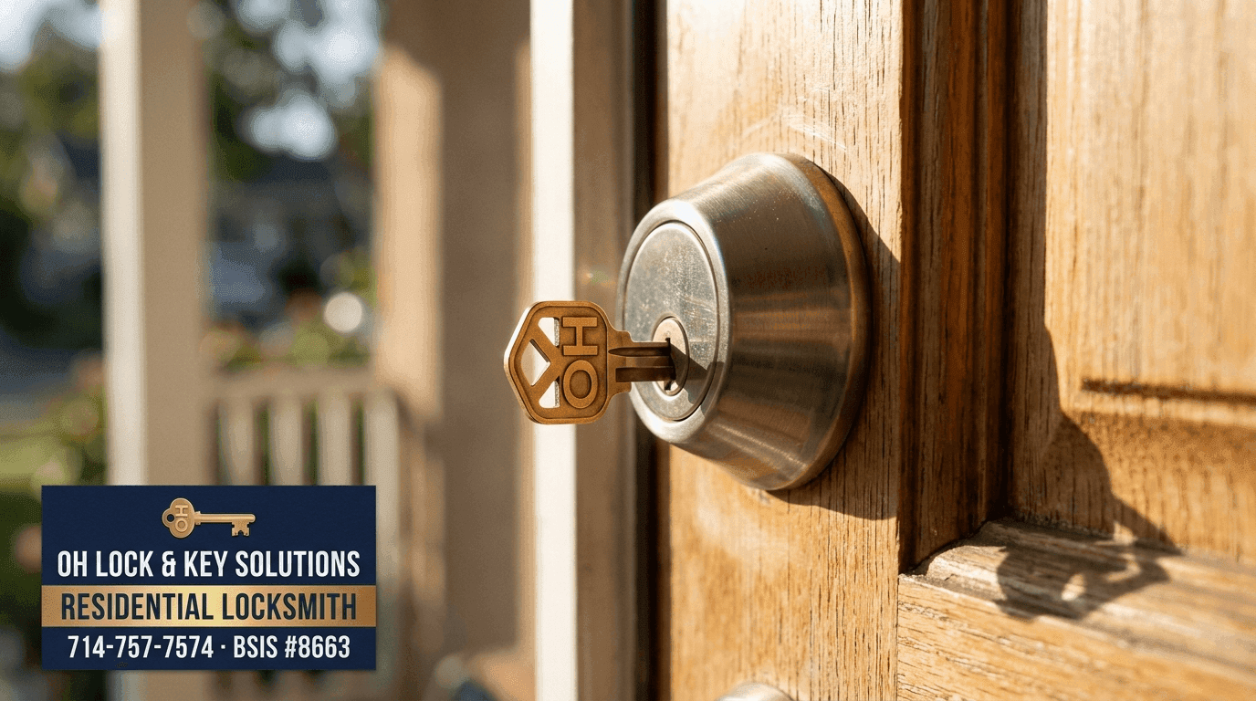 Residential Locksmith by OH Lock and Key Solutions — Orange County, CA (BSIS #8663).