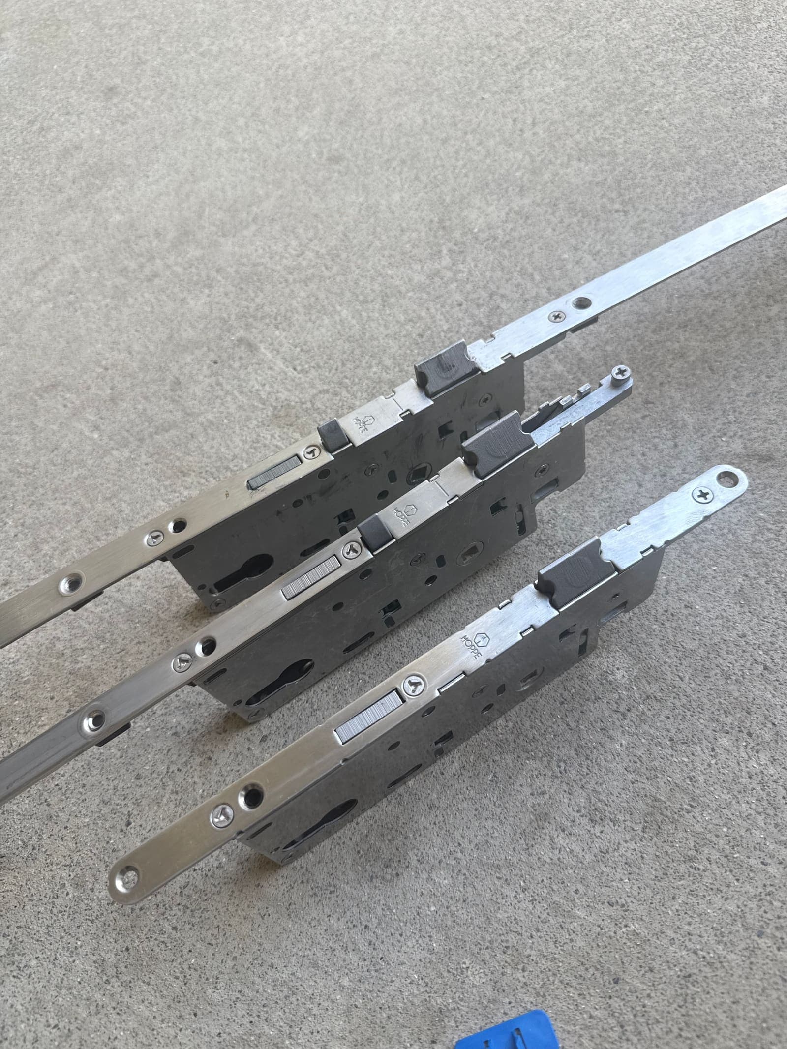 Hoppe multipoint lock mechanisms — specialty hardware job by OH Lock and Key Solutions, Orange County (BSIS #8663)